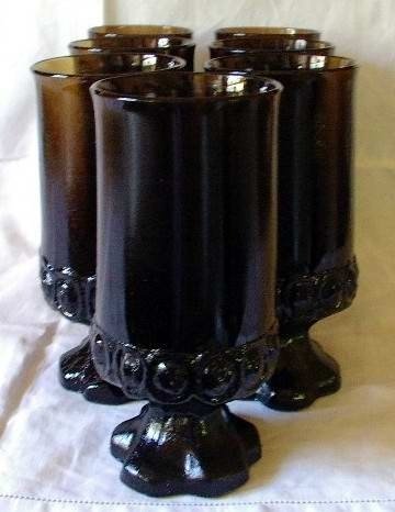 Tiffan Franciscan Madeira Smoke Ice Tea Glassware