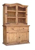 Small Two Piece China Cabinet (Brown) (78.00H x 47.00W x 20.00D)
