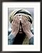 An Elderly Kashmiri Man Finishes Praying on the Outskirts of Balakot, Pakistan Associated Press Collection Framed Photographic Poster Print, 17x21 Image