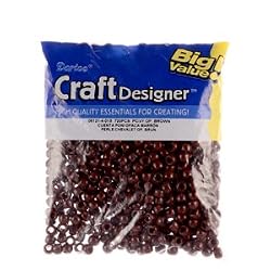 Pony Beads, Brown Op, 6 X 9mm, 720pc Pkg