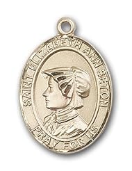 12K Gold-Filled St. Elizabeth Ann Seton Medal