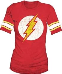 The Flash Distressed Logo Heathered Red Hockey Juniors T-Shirt Tee