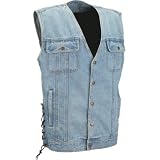 Denim Motorcycle Vest- 2X