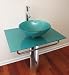 Larka Pedestal Glass Vanity Emerald Green