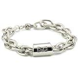 D&G Unisex Lover Stainless Steel seal brac