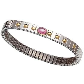NOMINATION Thin Bracelet in stainless steel and 18k gold with one precious... by Nomination