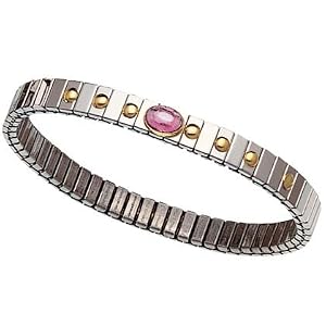 NOMINATION Thin Bracelet in stainless steel and 18k gold with one precious... by