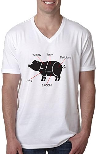 PIG MEAT CHART Prevail Male Tshirt Graphic Tees T Shirts 90s