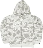 Size【L】A BATHING APE(エイプ) 06AWラインストーン付き白サル迷彩柄パーカー【白】【新品】の画像