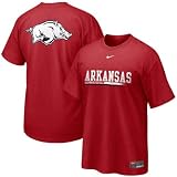 Nike Arkansas Razorbacks Cardinal 2010 Practice T-shirt