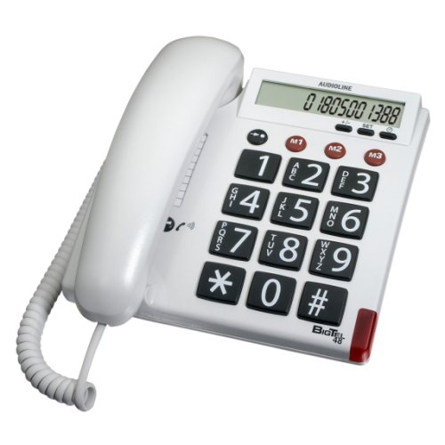 Audioline BigTel 48 Telefon große Tasten und augenfreundlichem Display silber