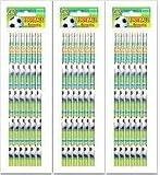 3 PACKS OF 6 Football Soccer Party Bag Pencils with Eraser - Boys Party Bag Fillers Pencils