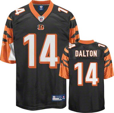 Reebok Andy Dalton Cincinnati Bengals Black Authentic Jersey Size 50