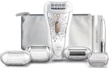 Philips HP6576 Satin Perfect Body And Face Rechargeable Epilator with Luxury bag - Light Tweezers And Three Attachment Heads