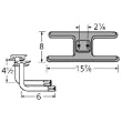 H-Shaped Twin Cast Iron Burner L-Shaped Venturi