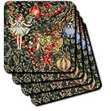 IMAGE OF Christmas Pixie and Fairy Tree Ornaments - Set Of 8 Coasters - Soft