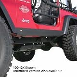 Olympic 4X4 120-121 All terrain Slider Rock Guards For 1997-05 Jeep Wrangler - Gloss Black