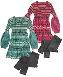 Guess? Little Girl Flame Stitch Sweater Dress With Legging