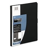 Mead 06591 Refillable business notebook cover, business card/pen holder, black, 11x8-1/2