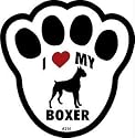 Boxer Dog Pawprint Window Decal w/Suction Cup