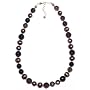 14k Gold Filled Chocolate Freshwater Cultured Pearl Necklace w/ Smoky Quartz Accents, 16-18"
