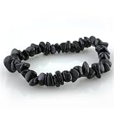 Cute Stretchy Midnight Sandstone and Mixed Quartz Chip Bracelet