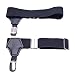 TiaoBug Men 1 Pair Adjustable Single Duck-Mouth Clip Sock Garter Grip Suspender Accessories Black One Size