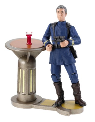 Star Wars Attack of the Clones Coruscant Outlander Club Lt. Dannl Faytonni w/Bar Table Stand, Glass & Blaster
