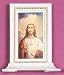 Pearl White Picture Shrine - Sacred Heart of Jesus - 5 Pack