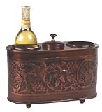 Embossed copper GRAPES 2 bottle WINE CHILLER cooler