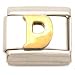 "D" Italian Charm Gold Plated 9mm