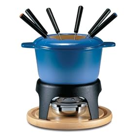 Sierra 11-Piece Meat Fondue Set, Blue Enameled Pot by Swissmar