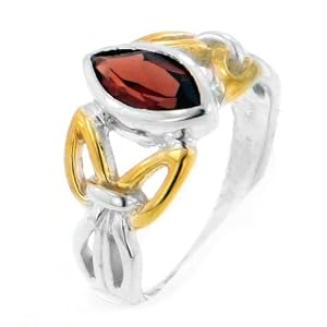 Sterling Silver And Two Tone Gold Accent