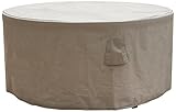 Budge English Garden Round Patio Table Cover P5A07PM1, Tan Tweed (72 Diameter x 28 Drop)