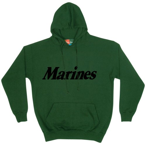 MARINES - Olive Hoodie Pullover Sweatshirt
