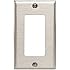 Leviton 84401-40 1-Gang Decora/GFCI Device Decora Wallplate, Device Mount, Stainless Steel with Blue Protective Film (Removable)