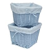 Burlington Baby Small Painted Willow Basket Set, Sage