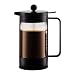 Bodum Bean French Press Coffeemaker with Locking Lever Lid, 8-Cup (34-Ounce), Black