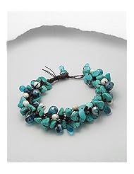 Cotton Waxed Thread Turquoise Bracelet