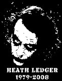 Heath Ledger T-shirt, Joker T-shirts, RIP Heath Ledger T-shirt, X-Large, Black