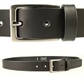 Belt Designs - Mens Quality Leather Belt - With Gun Metal Finish Buckle - Made in UK