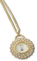 Philip Mercier - Goldfarbene Taschenuhr mit kubischen Zirkonias an 71,1cm langer Uhrenkette in aparter Präsentbox - NFP 01B
