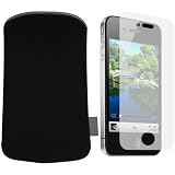 mumbi Neopren Tasche iPhone 4 / iPhone 4S H&uuml;lle mit mumbi iPhone Displayschutzfolie
