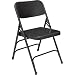 National Public Seating 300 Series All Steel Premium Folding Chair with Triple Brace, 480 lbs Capacity, Black (Carton of 4)