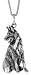 Sterling Silver 1 1/16 in. (27mm) Tall German Shepherd Pendant