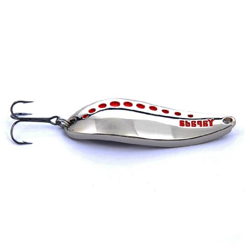 Hisea Long Casting Metal Spoons Spinnerbaits Bleeding Shad Nice Action Hard Spinner Fishing Lures for Bass &amp; Walleye