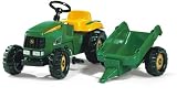 Schneider 01 219 0 - rollyKid John Deere Traktor mit Anh�nger 142 cm