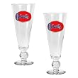 Atlanta Braves MLB 2pc Pilsner Glass Set with Baseball on stem - Oval Logo by Great American Products