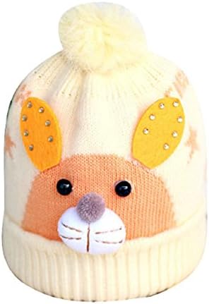 Sankuwen 1pc New Fashion Cute Little Tiger Baby Kids Toddler Knitted Beanie Hat Cap (Yellow)