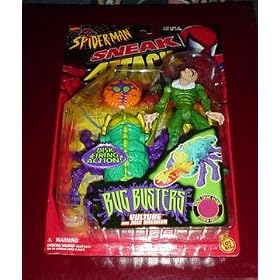 Spider-Man Sneak Attack: Bug Busters: Vultures and Jaw Breaker, 5 1/2" Poseable Action Figures with Disk Firing Action